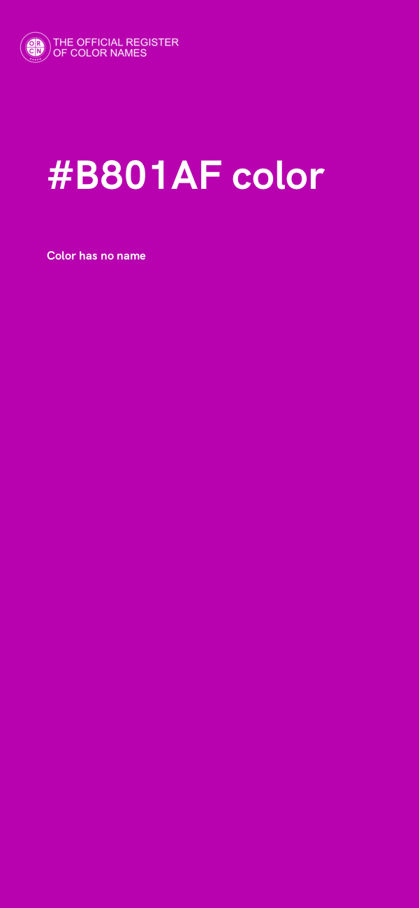 #B801AF color image