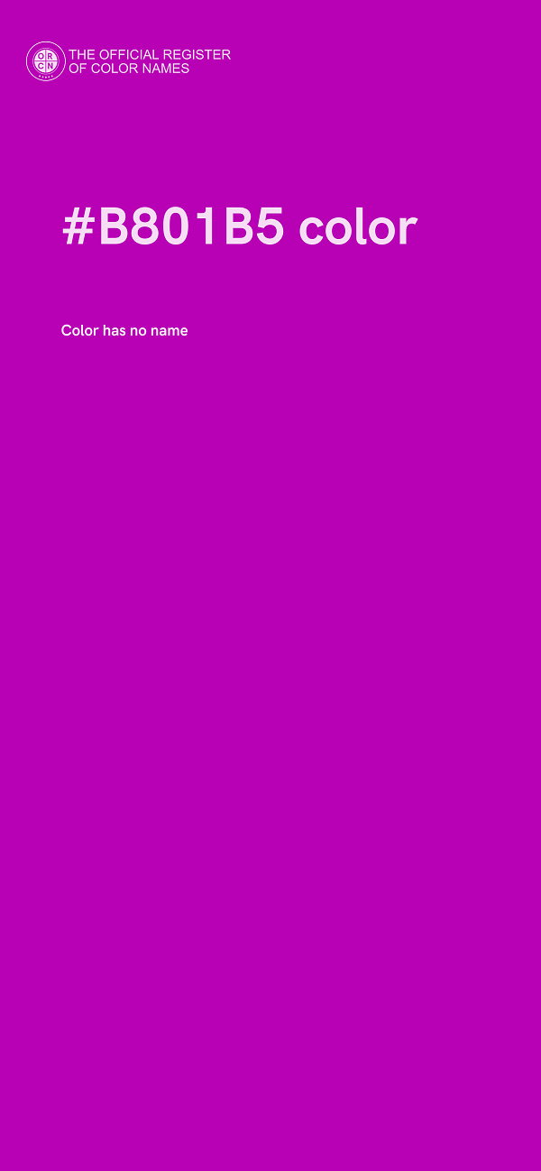 #B801B5 color image