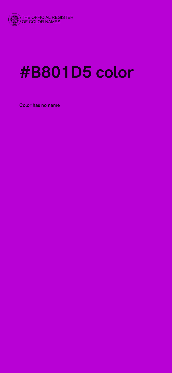 #B801D5 color image