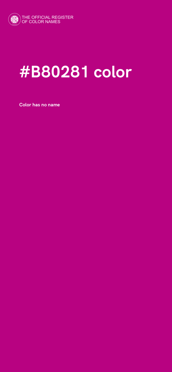 #B80281 color image