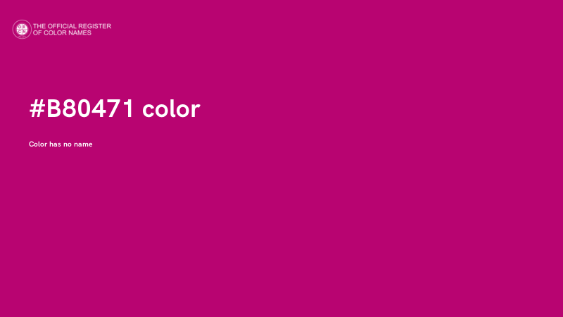 #B80471 color image