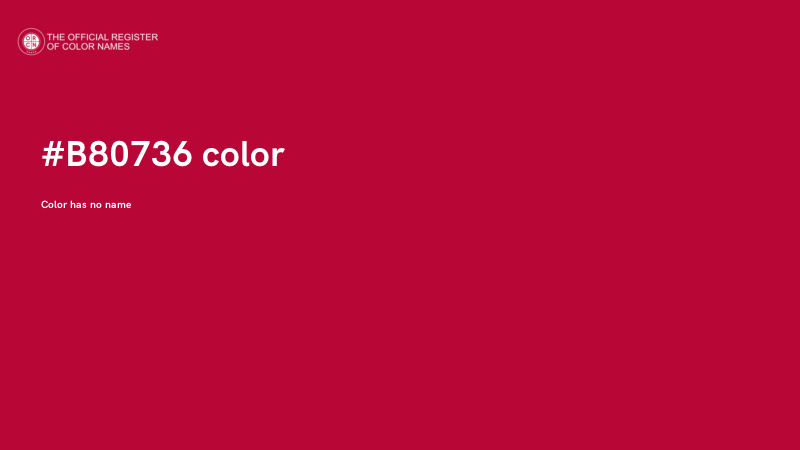#B80736 color image