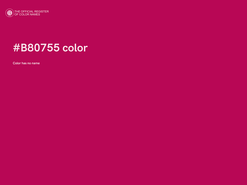 #B80755 color image