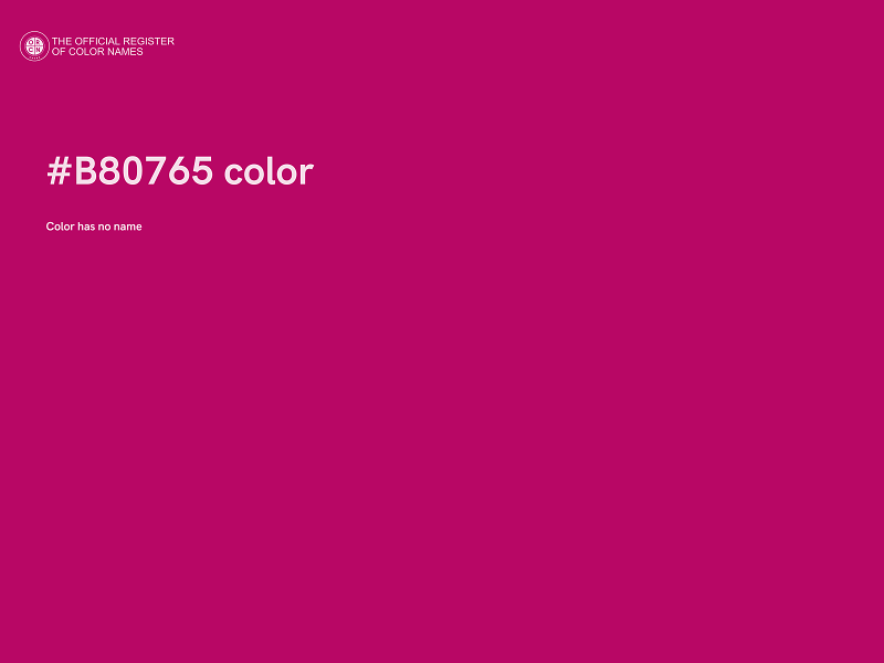 #B80765 color image