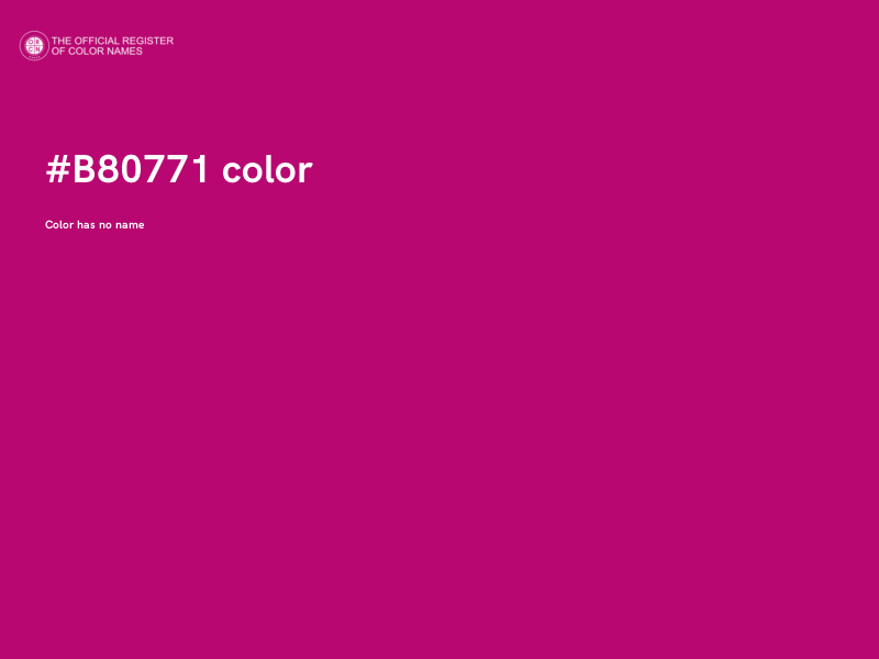 #B80771 color image