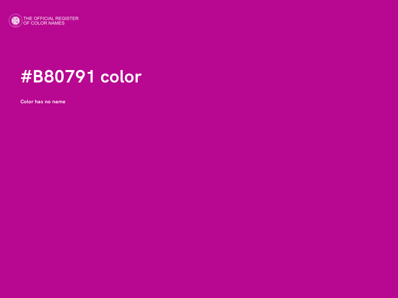 #B80791 color image