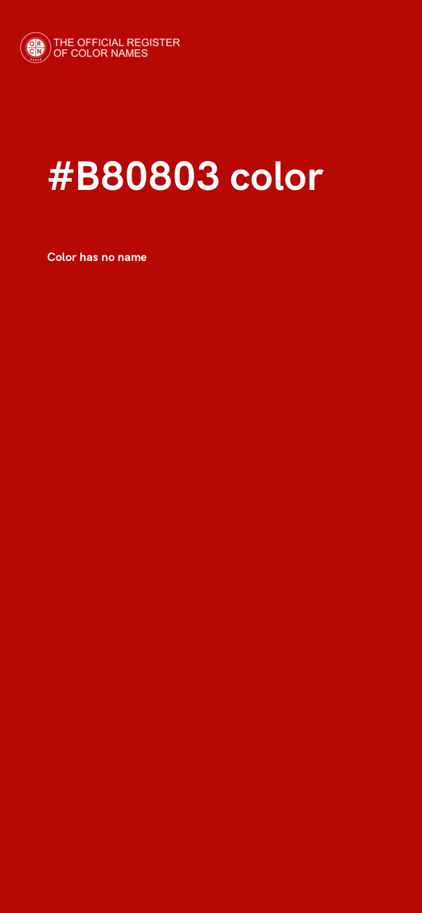 #B80803 color image