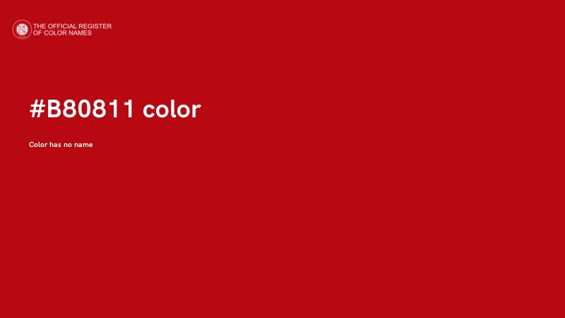#B80811 color image