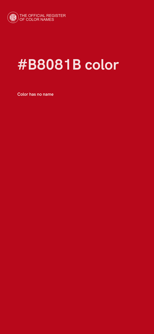 #B8081B color image