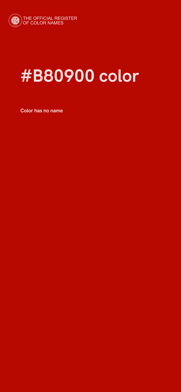 #B80900 color image