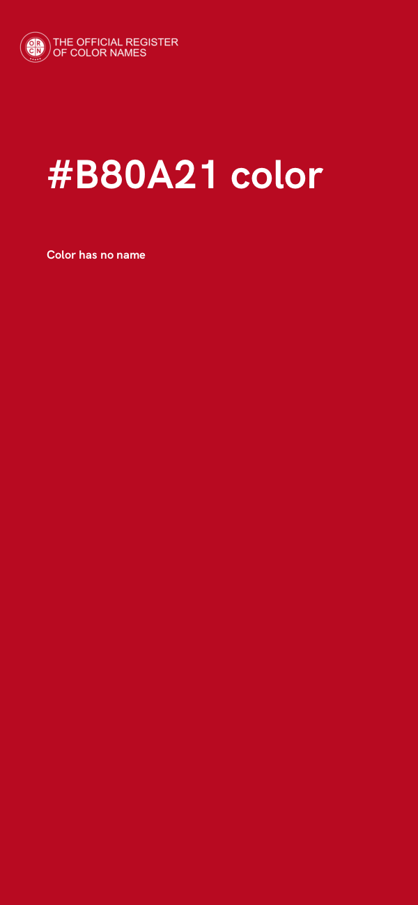 #B80A21 color image