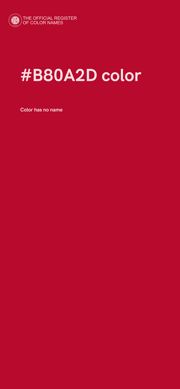 #B80A2D color image