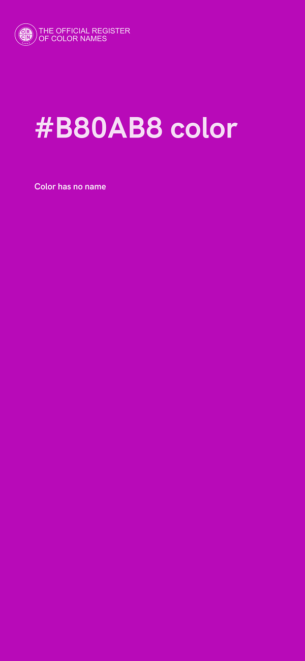 #B80AB8 color image