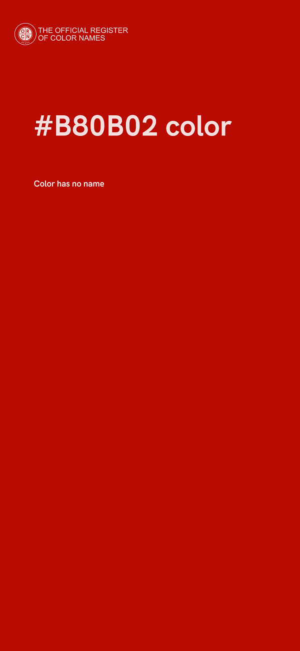 #B80B02 color image