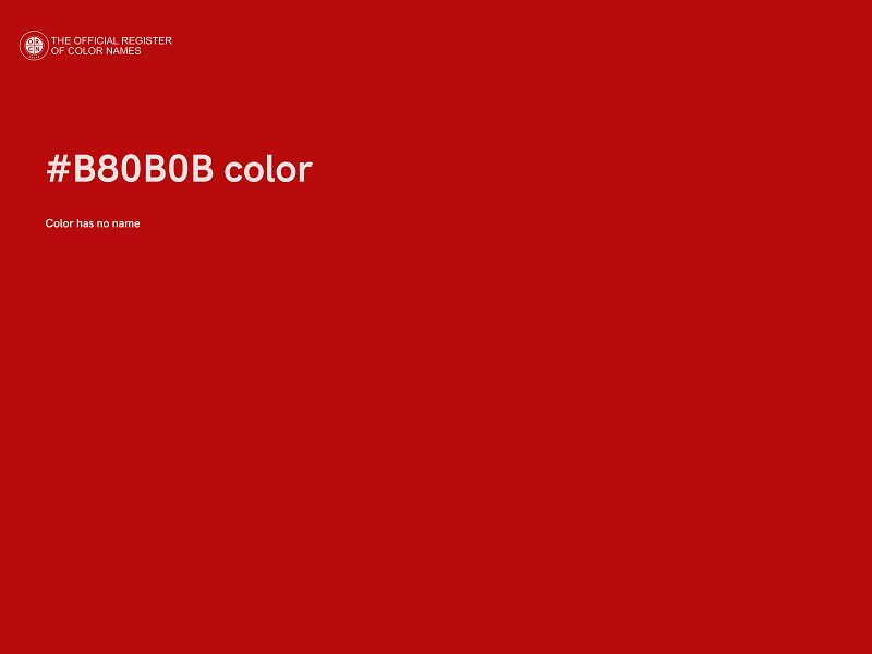 #B80B0B color image