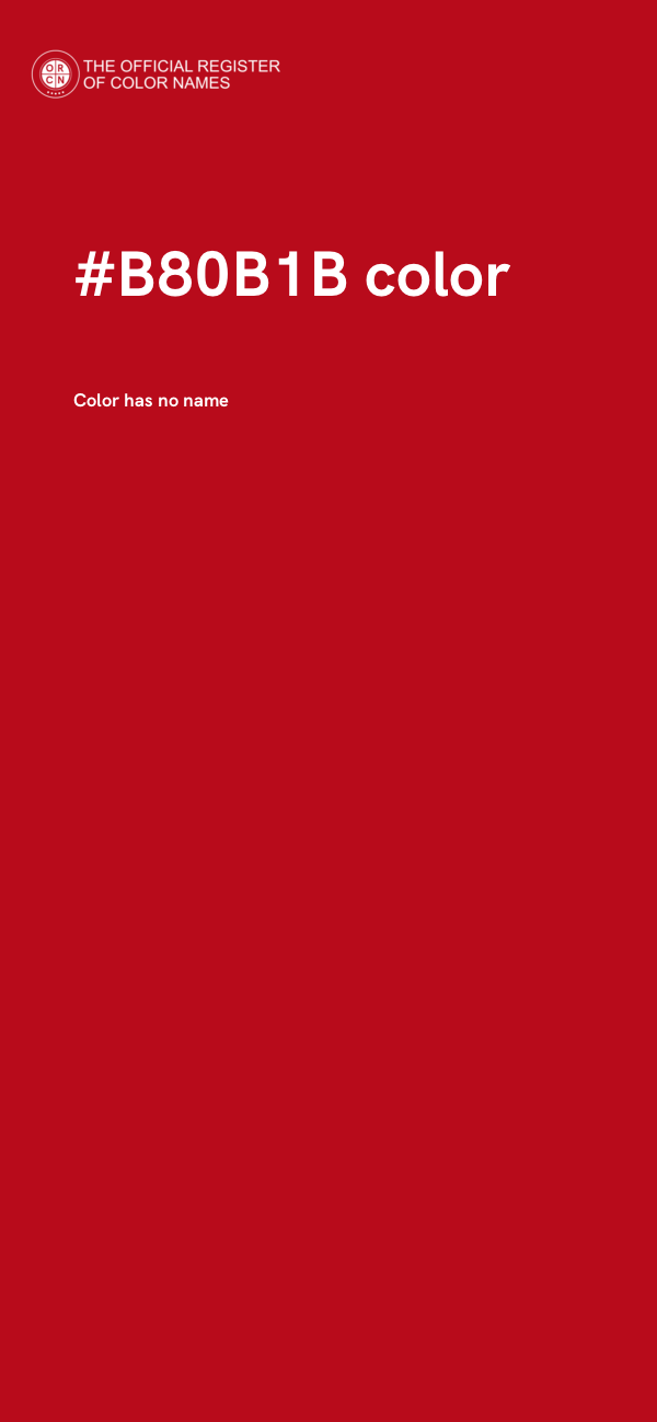 #B80B1B color image