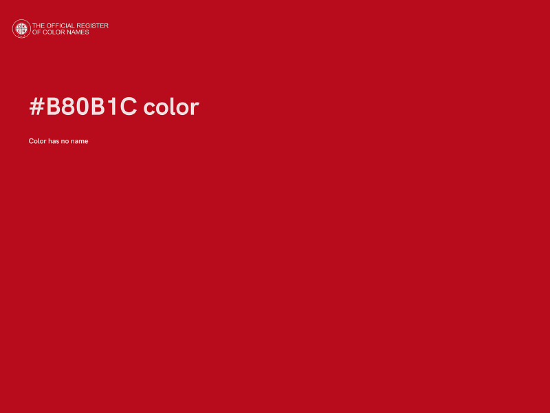 #B80B1C color image