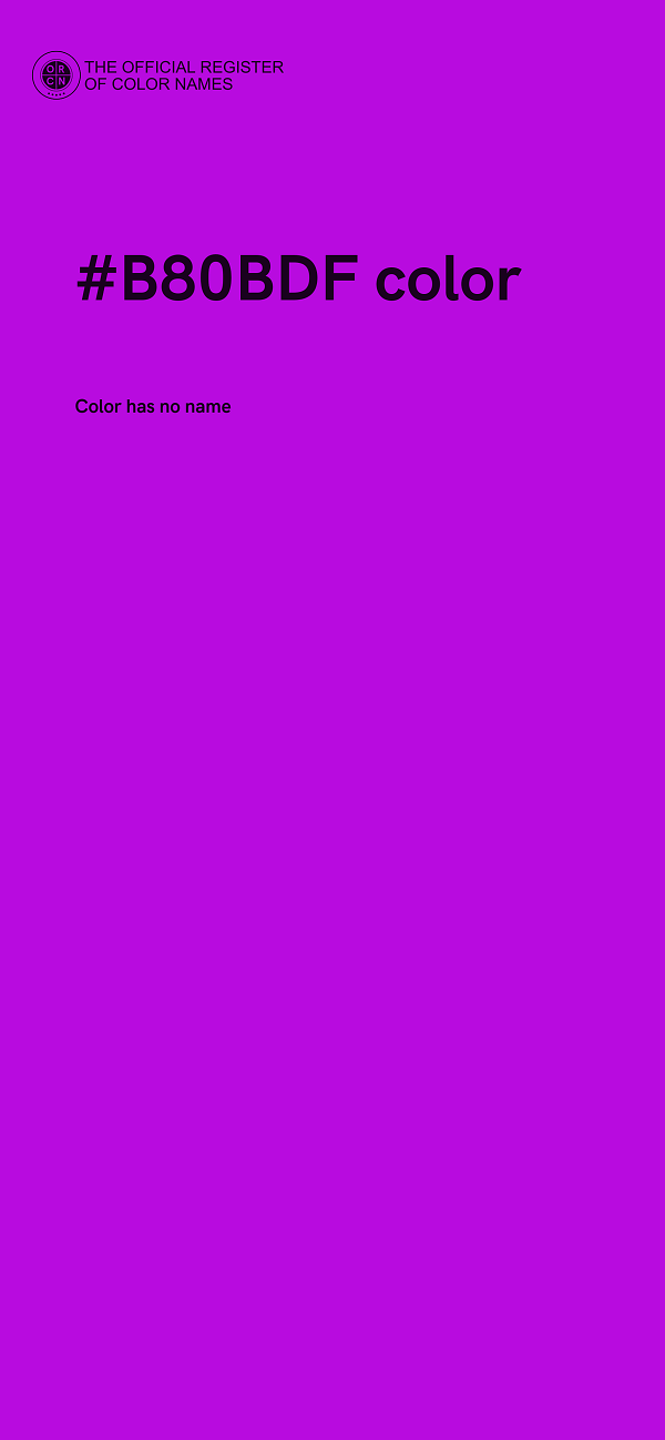 #B80BDF color image