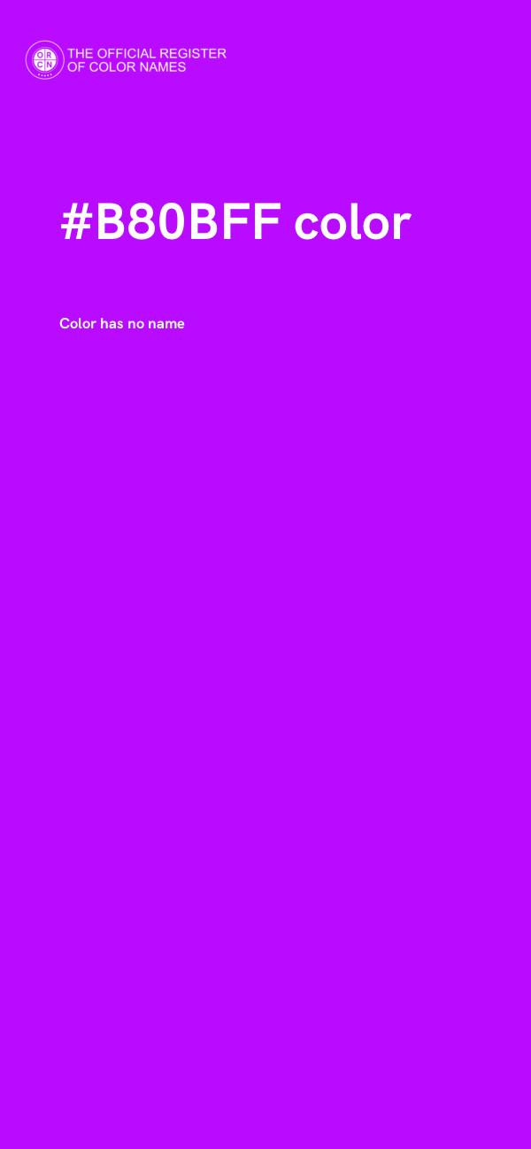 #B80BFF color image