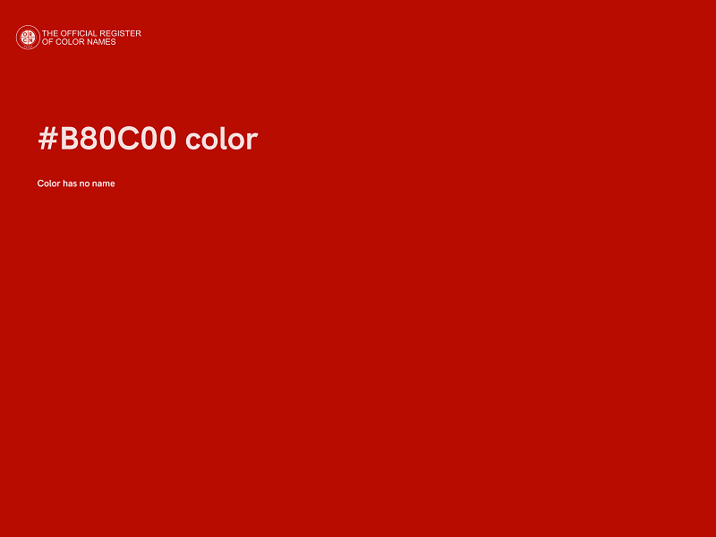 #B80C00 color image