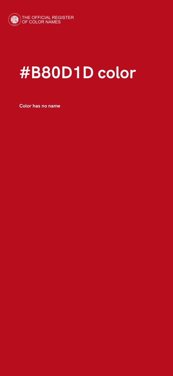 #B80D1D color image