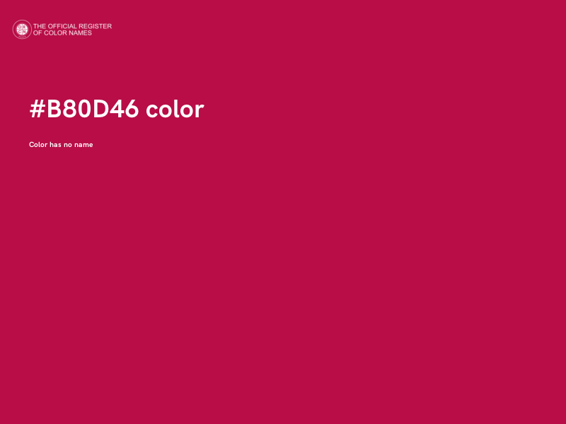 #B80D46 color image