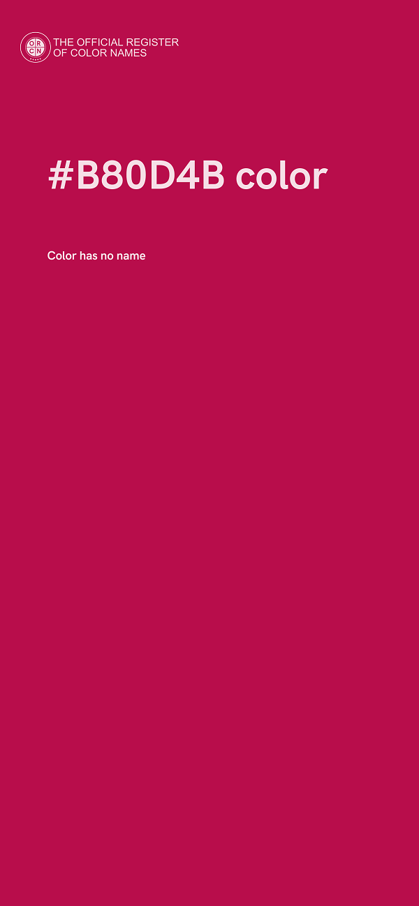 #B80D4B color image