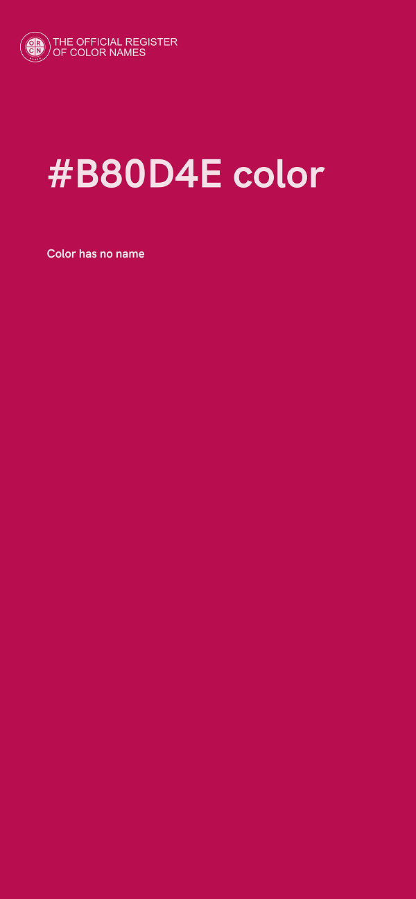 #B80D4E color image