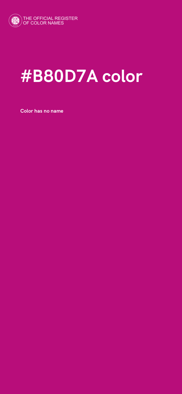 #B80D7A color image