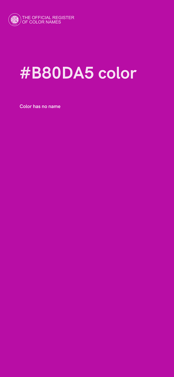 #B80DA5 color image