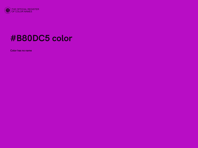 #B80DC5 color image