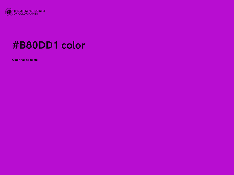 #B80DD1 color image