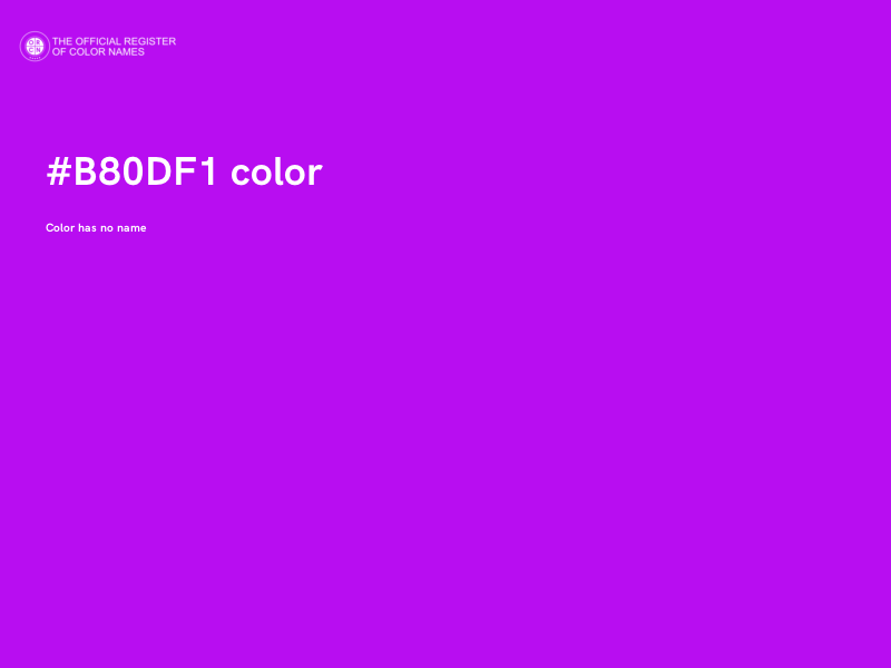 #B80DF1 color image