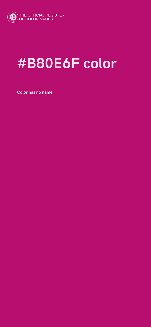 #B80E6F color image