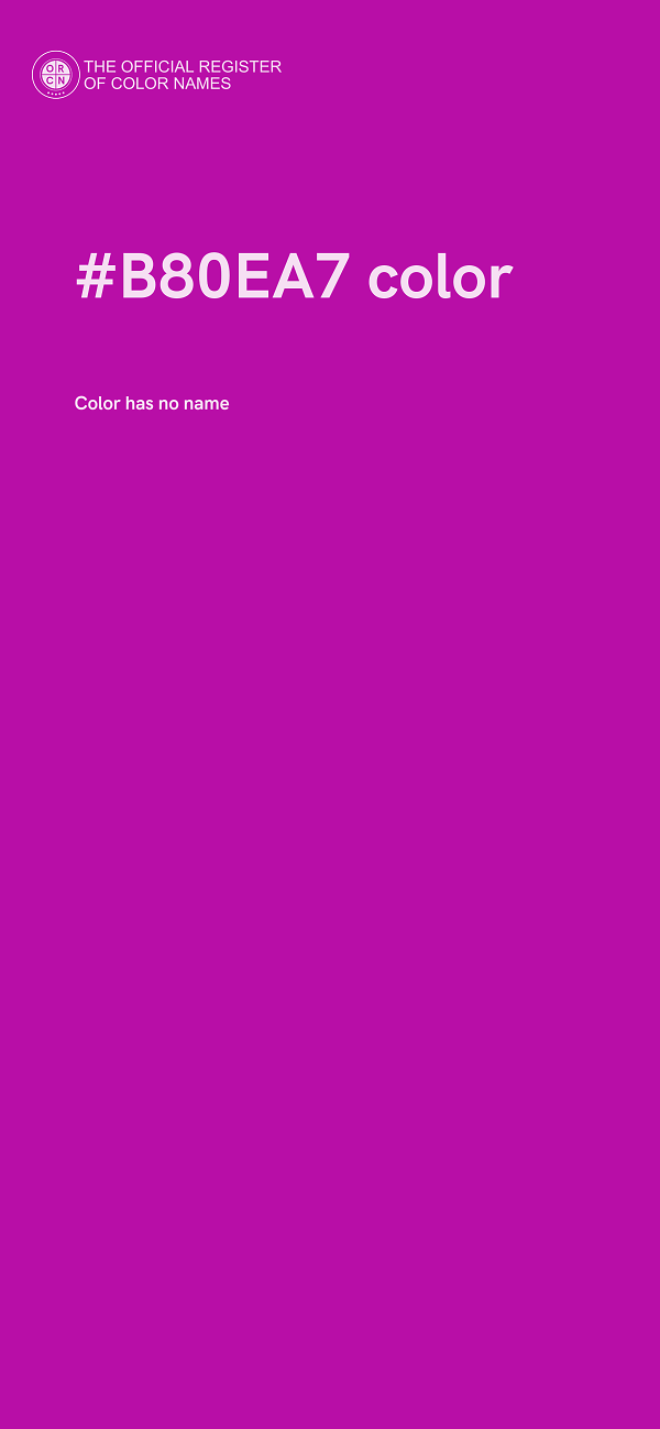 #B80EA7 color image