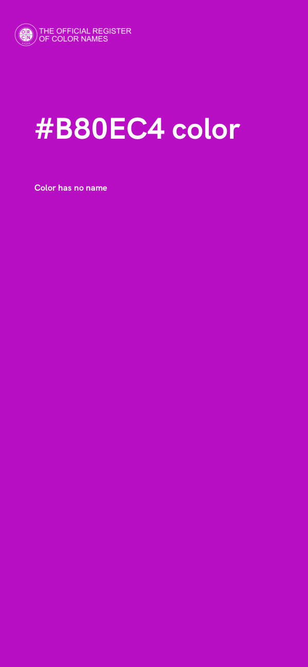 #B80EC4 color image