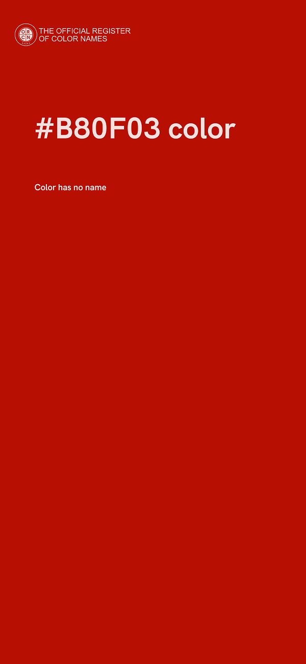 #B80F03 color image