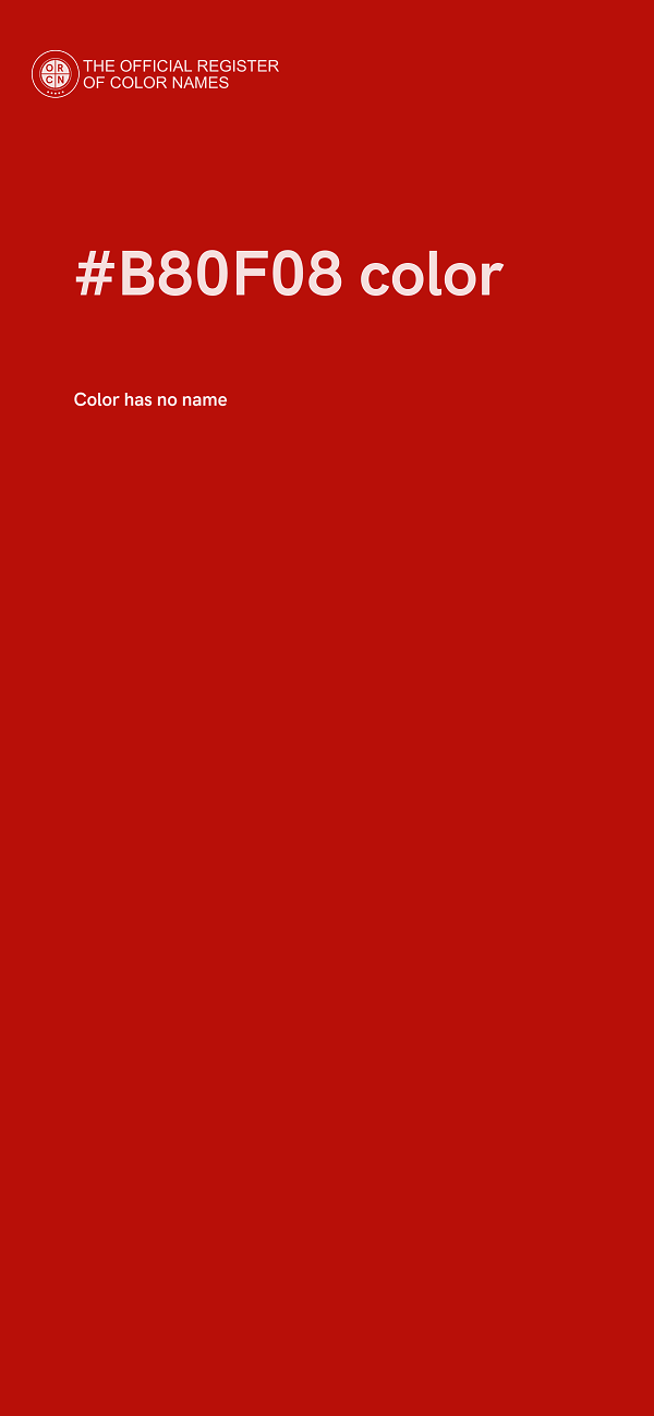 #B80F08 color image