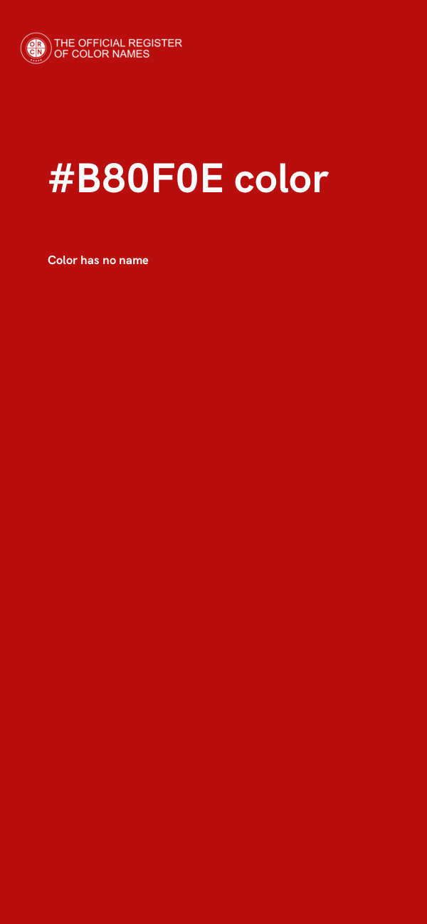 #B80F0E color image