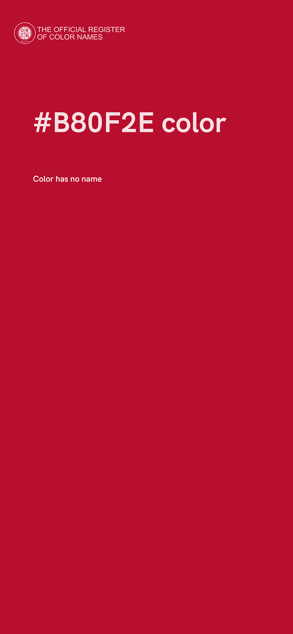 #B80F2E color image