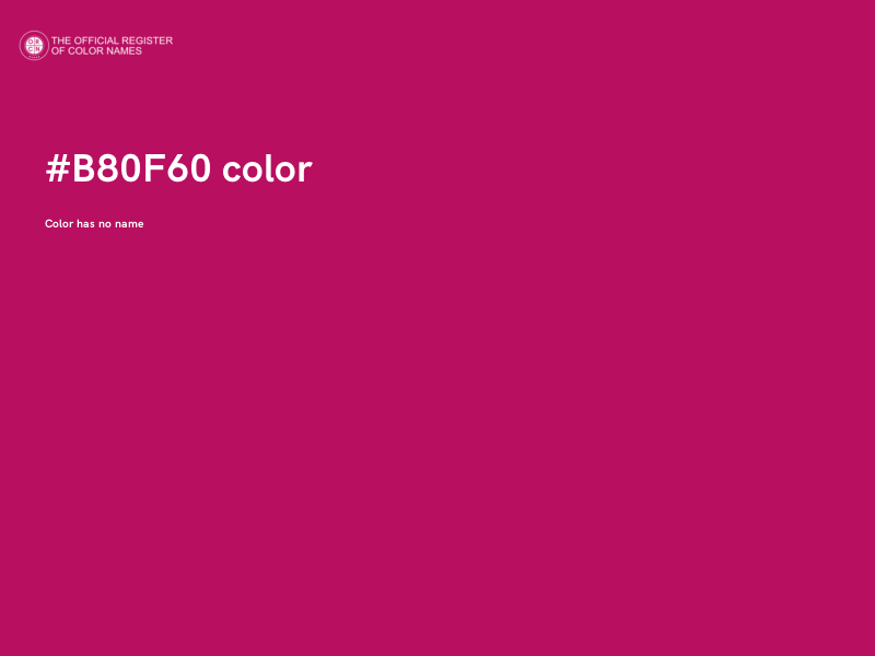 #B80F60 color image