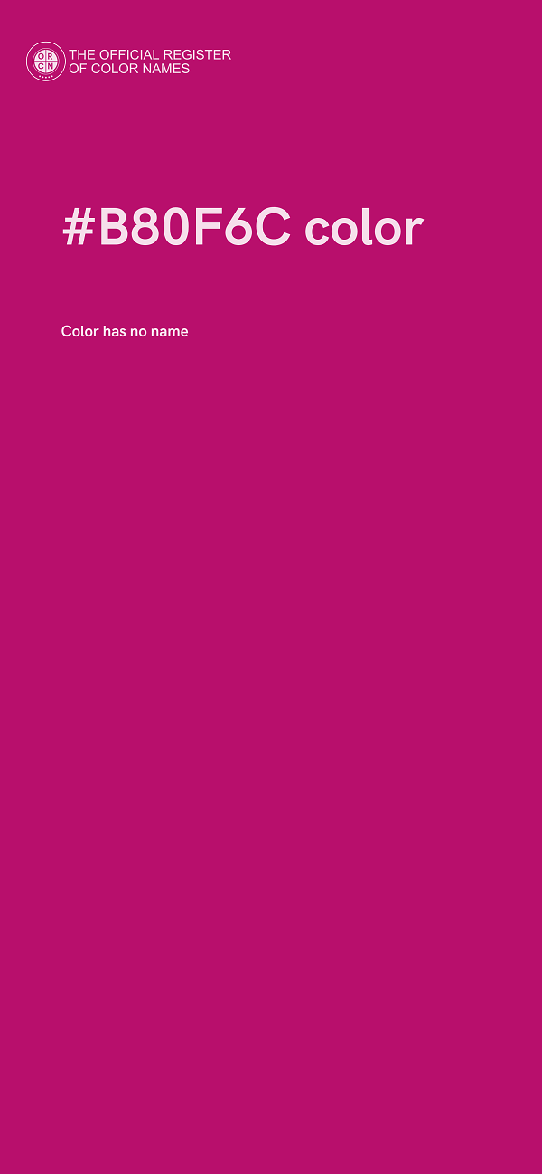 #B80F6C color image