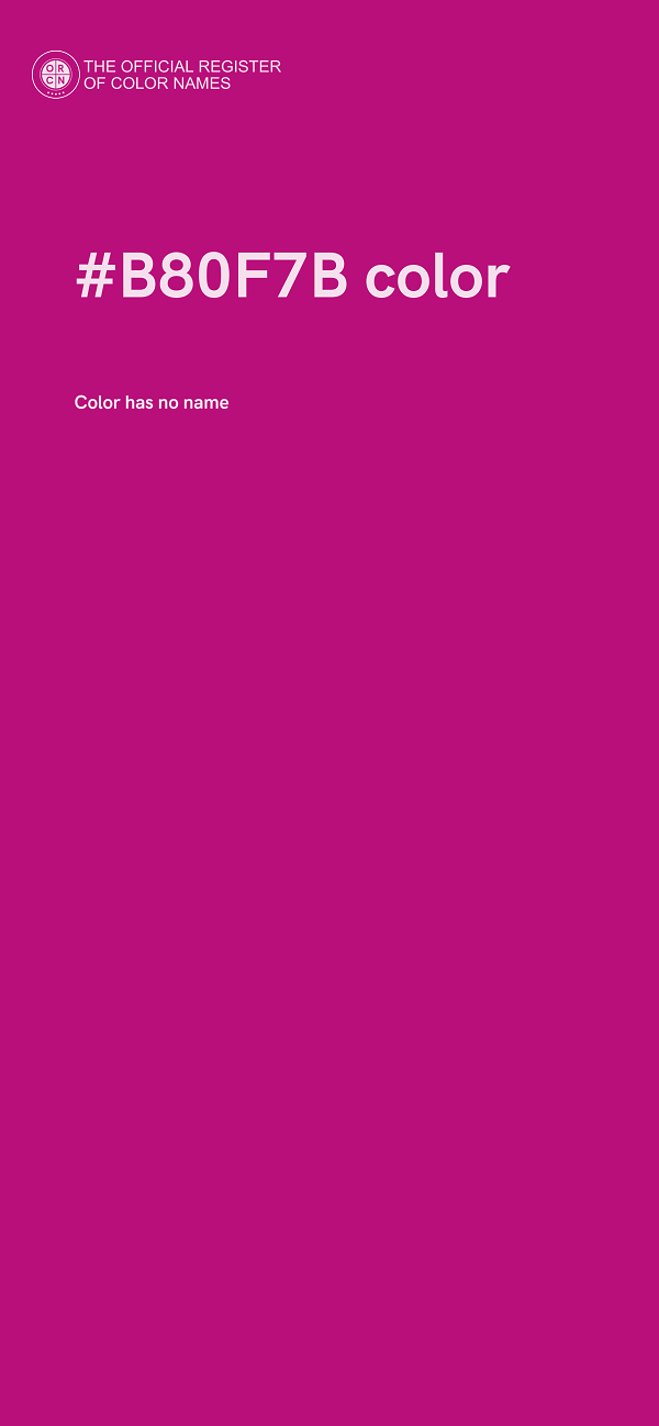 #B80F7B color image