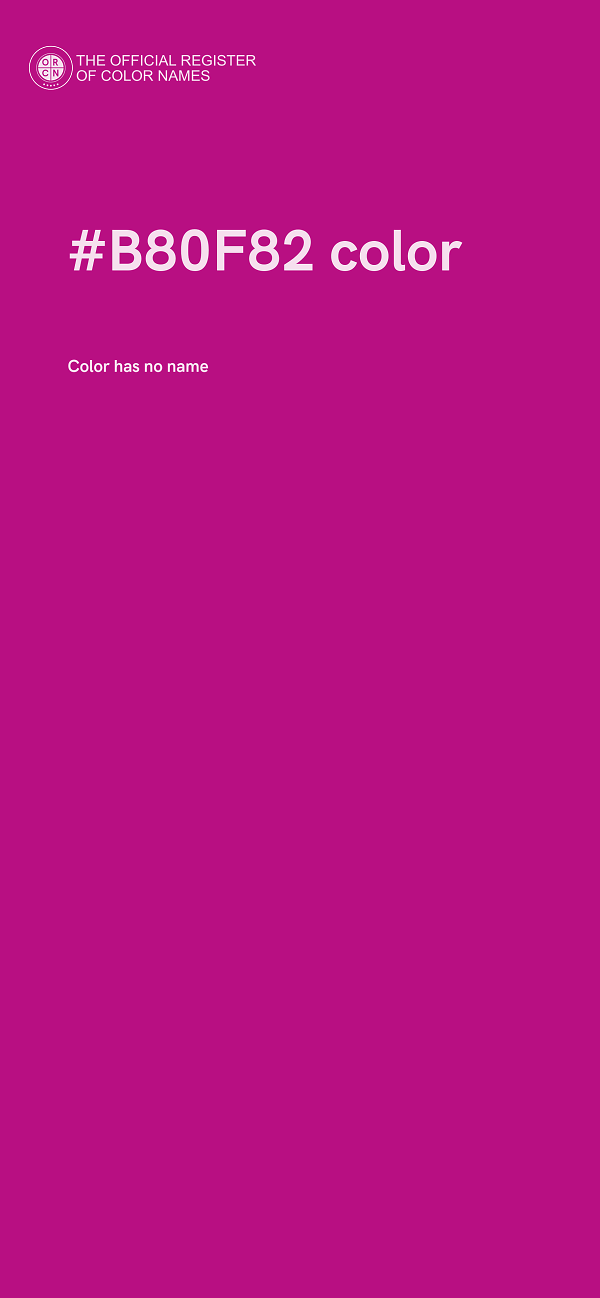 #B80F82 color image