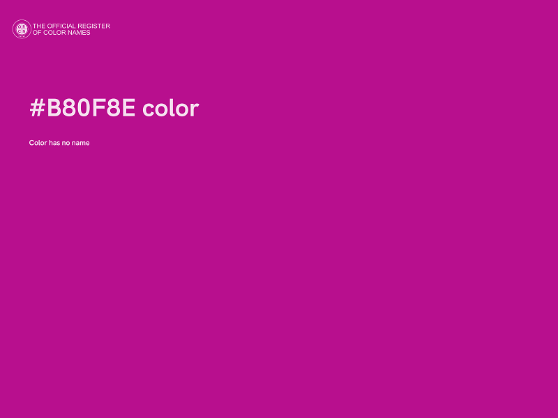 #B80F8E color image