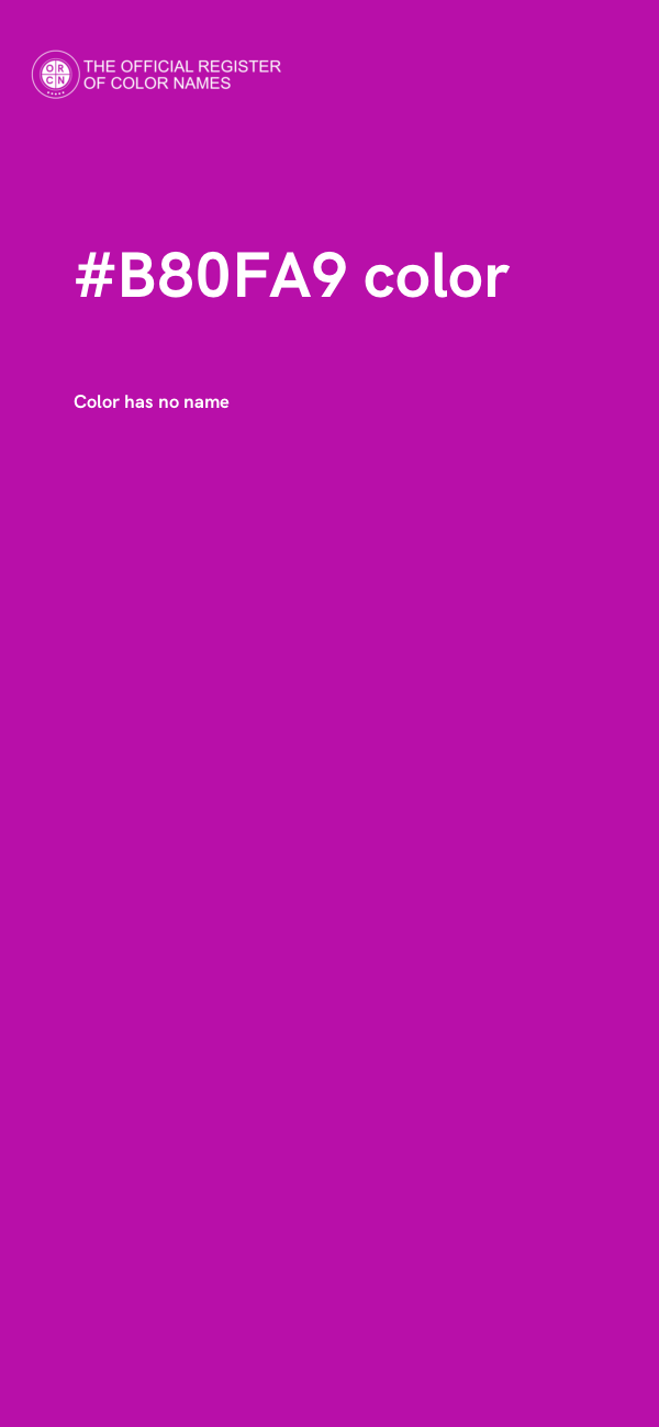 #B80FA9 color image