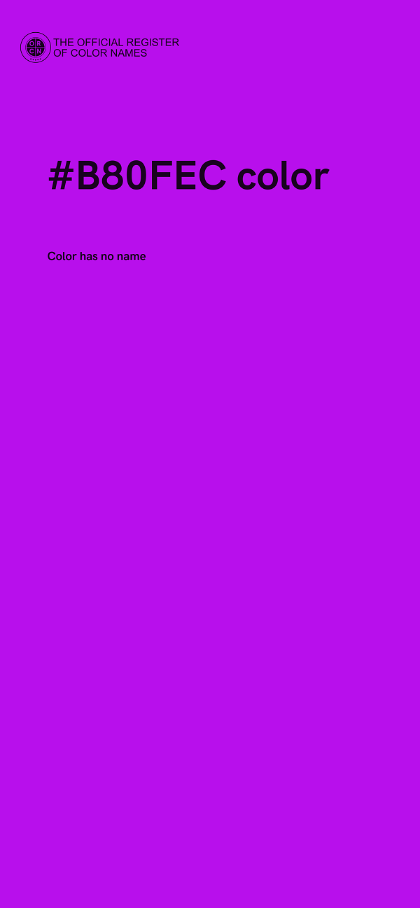 #B80FEC color image