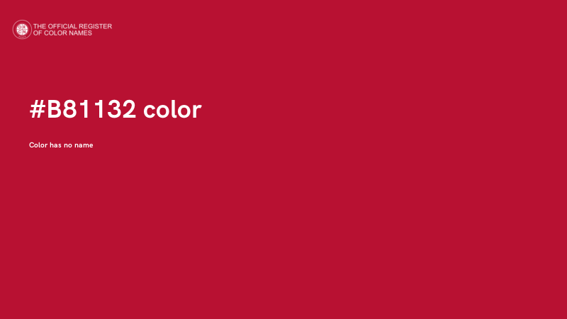 #B81132 color image