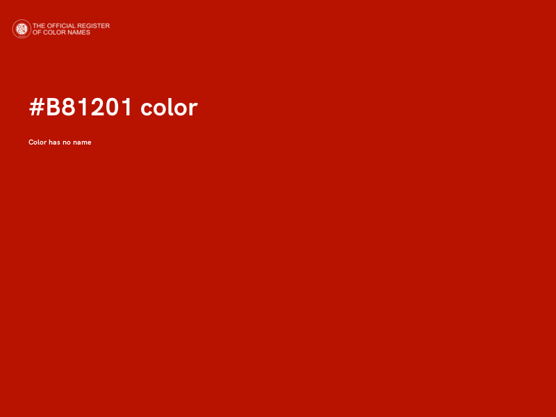 #B81201 color image