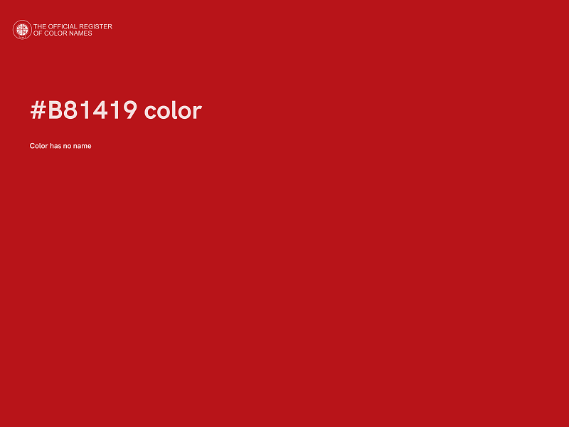 #B81419 color image